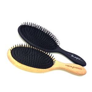 Échantillon de brosse à perruque professionnelle bon marché, brosse à coussin à boucle en plastique pour extensions de cheveux, brosse d'extension de cheveux à broche en U - Product Image 6