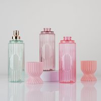 Flacon pulvérisateur de parfum en plastique cosmétique de forme unique de 250 ml avec pulvérisateur à brume en aluminium