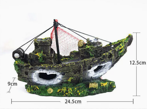 Handgefertigtes Harz-Keramik-Kunststoff-Kunstfass-Höhlenzubehör für Aquarien-Dekorationen, Fischbecken-Hintergrund mit Baum, 500ml - Product Image 3
