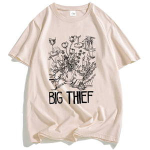 เสื้อยืดลายกราฟิก Big Thief Flowers แบบยูนิเซ็กซ์ สไตล์ฮิปฮอป คอกลม แขนสั้น ผ้าถัก สตรี<span class=keywords><strong>ท</strong></span>แวร์ - Product Image 3