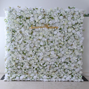 Tốt nhất bán vải vải cơ sở Burgundy 3D Hoa Tường Mix Rose Peony Hydrangea - Product Image 2