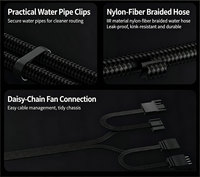 Refroidisseur liquide pour processeur ARGB, système de refroidissement par eau pour PC de jeu, système de refroidissement du processeur, refroidisseur AIO, refroidissement liquide du processeur avec écran LCD