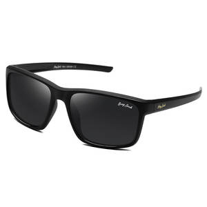 Lunettes de soleil rectangulaires grises Jack, verres polarisés UV400 TAC, unisexe, monture complète, lunettes de sport pour la conduite 1313 - Product Image 1