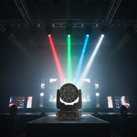 19 unidades de Luz de Cabeza Móvil LED 4 en 1 de 220W RGBW con Beam, Wash, Strobe, DMX512, RDM, Atenuación Lineal de 32 bits, Autopropulsada, IP20, para Escenario