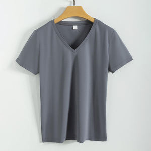 Customs 100% algodón para mujer V cuello camisetas con su impresión de diseño personalizado - Product Image 2