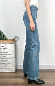 Compteur qualité haute rue rétro neuf Points Micro pantalons 2025 été nouveau décontracté tout match mince jean évasé - Product Image 5