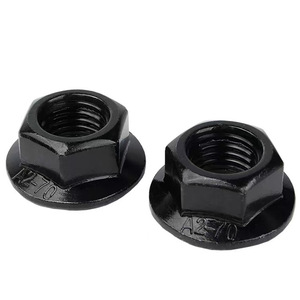 Trung Quốc bán buôn M3 M4 M5 M6 M8 M10 M12 Đen Thép không gỉ din6923 lục giác mặt bích hạt với răng cưa Metric hạt - Product Image 1