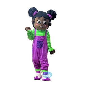 定制格雷西角小非洲黑人女孩吉祥物服装 - Product Image 3