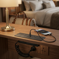 Enchufe de escritorio empotrado AU con 2 tomas de CA, USB-A, USB-C PD 20W, montaje empotrado para mesa, para oficina, conferencias, hotel