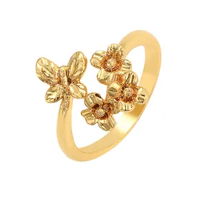 16168 xuping 24k الذهب العربية الذهب والمجوهرات النساء أزياء للتعديل افتتاح خاتم الذهب مخصصة