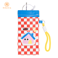 Pochette à lunettes imprimée de dessins animés mignons en gros, avec logo personnalisé, cordon détachable, sac pour lunettes de lecture pour enfants, cadeau pour magasin d'optique