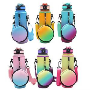 Vente en gros de sacs isothermes en néoprène personnalisés porte-bouteille d'eau avec canette de boisson isotherme pochette à fermeture éclair - Product Image 1