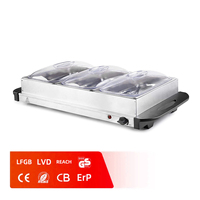 Équipement de cuisine électrique ensemble de chauffe-plats pour buffet de table en acier inoxydable