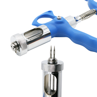 Injecteur de vaccin contre la variole aviaire 5 ml à prix d'usine, injecteur de vaccination continu avec doubles aiguilles, seringue vétérinaire réutilisable