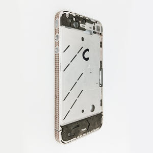 Защитный чехол-бампер для <span class=keywords><strong>iPhone</strong></span> <span class=keywords><strong>4</strong></span> с серебряной рамкой, ручной работы, инкрустированный цирконами, для клиентов из Великобритании (OEM) - Product Image 5