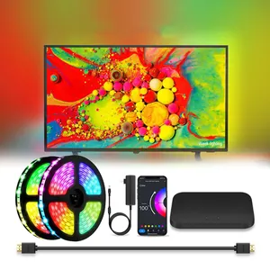 Ambient Sync TV PC Tuya Lampu Latar Monitor Cerdas Wifi 4K HDTV Dream Lighting Perangkat HDMI USB Strip LED untuk TV Box Xbox PS4