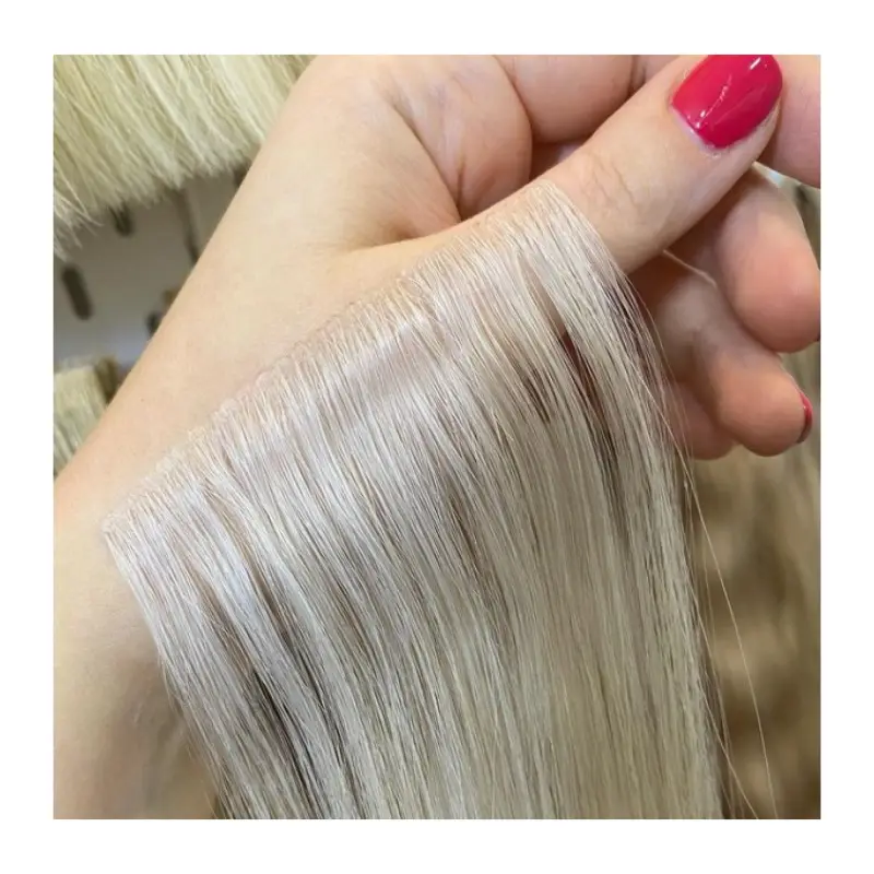 2024 News 100% human hair no tangling no shedding Factory Wholesale price 8cm Injected tape in hair extensions tape