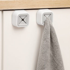 Support adhésif rond créatif pour serviettes de salle de bain, sans perçage, pour torchons - Product Image 5