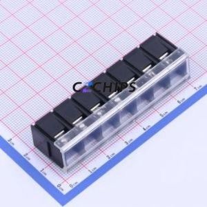 KF48S-9.5-7P Barrier Terminal Block Through hole Component (THT),P=9.5mm Connector With Cover Plate 9.5mm 1x7P Straight Pin - Product Image 1