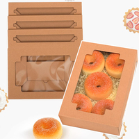 Boîte cadeau pour pâtisserie, boîte en papier blanc pliable avec fenêtre transparente pour l'emballage de biscuits, de beignets, de bonbons et de gâteaux