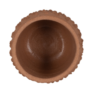 Pot de fleurs rond texturé en terre cuite pour la décoration des plantes d'intérieur et d'extérieur - Product Image 5