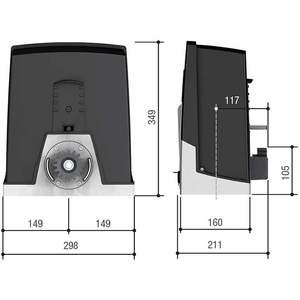 Kit de Automatización para Puertas Correderas Came, 400 kg, 24 V CC, 8K01MS-019, Operador de Puerta Industrial - Product Image 3