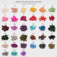 Perles de culture d'eau douce teintées en gros de Zhuji, 33 couleurs, rondes, 6-8 mm, fils en vrac pour la fabrication de bijoux DIY