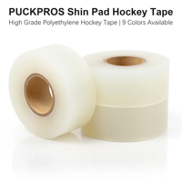 Bande adhésive pour protège-tibias de hockey sur glace, PE imperméable, facile à déchirer, transparente, PUCKPROS, bande de protection pour protège-tibias, vente en gros OEM