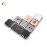 13A Stromversorgungssteckdose, AC 110V~250V, Druckknopfsteuerung, Dual-Ladeanschluss, Internationale Universal-USB-Wandsteckdose