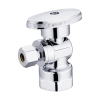 Robinet d'arrêt d'angle à 90 degrés American Standard, en laiton chromé, à quart de tour, pour salle de bain, toilettes, lavabo, chauffe-eau