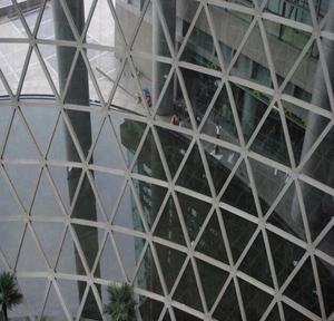 GM phong cách hiện đại nhện kính hợp kim nhôm hệ thống tường Rèm cho xây dựng bên ngoài nội thất thân thiện với môi chống cháy tùy chỉnh - Product Image 6