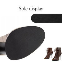 Bottines de danse à talons hauts pour femmes, en cuir verni, à lacets et bout ouvert, pour pole dance, soirées et danse latine