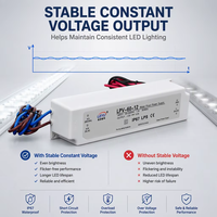 LEYU LPV-60-24 24V 2.5A 60W Su Geçirmez IP67 LED Sürücü Sabit Gerilim Anahtarlamalı Güç Kaynağı 90-264VAC
