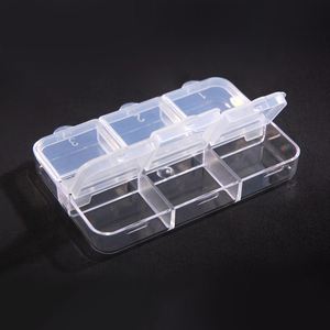 Boîte à pilules multi-compartiments à 6 fentes, boîte de rangement pour médicaments, boîte à pilules en plastique portable pour une utilisation en déplacement - Product Image 3
