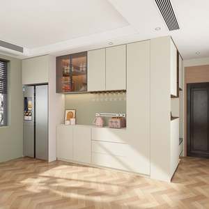 Aparador Moderno y Elegante para el Comedor y Bar, Esencial para Guardar Vajilla, Madera de Mango con Puertas de Vidrio - Product Image 3