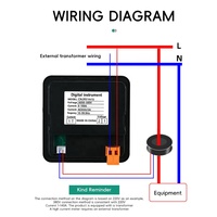 Panel Digital AC 3 in 1 Baru, Amperemeter Voltmeter Meter 50-500V 0-100A Layar LED Tampilan Tegangan Arus Frekuensi (V/A/Hz)