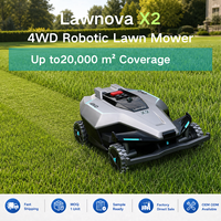 Tondeuse robotisée Lawnova X2-10000 4 roues motrices LiDAR VSLAM avec vision IA pour terrains de 2,5 acres