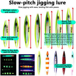 Señuelo de pesca de fondo de 150g-600g de hundimiento lento para la pesca de pargo en aguas profundas - Product Image 5