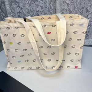 Sac fourre-tout en toile imprimée rayée, 100 % coton biologique, tendance écologique, avec poches intérieures, couture française, vente en gros - Product Image 4