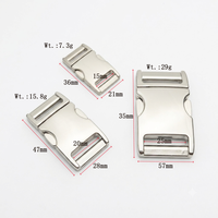 Boucle à dégagement rapide en alliage d'aluminium léger, logo personnalisé, boucle à dégagement latéral en métal pour accessoires pour animaux de compagnie et bagages