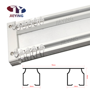 Jieying-<span class=keywords><strong>Rail</strong></span> à double rideau coulissant de haute qualité en alliage d'aluminium <span class=keywords><strong>pour</strong></span> la décoration intérieure - Product Image 1