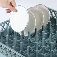 Support à vaisselle non pliable spécifique au lave-vaisselle SYLR0402, porte-assiettes à picots, panier à couverts, boîte de rangement pour ustensiles et baguettes en PP