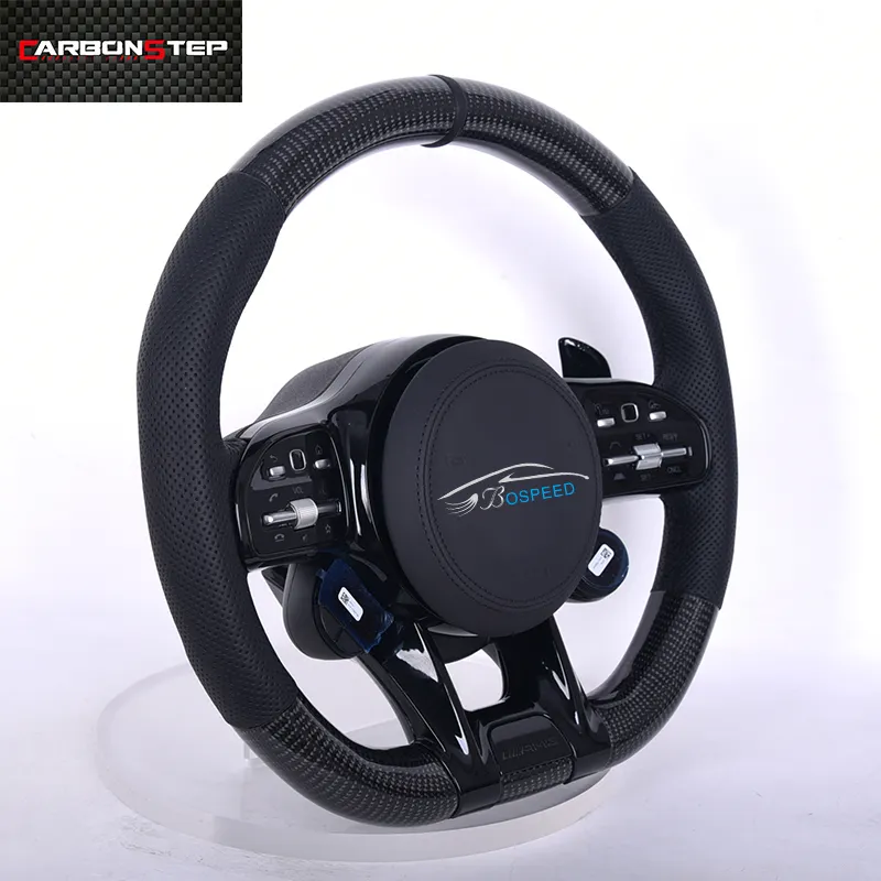 Custom Racing Real Carbon Fiber Steering Wheel For Mercedes Benz A45 Cla Gla S-Class