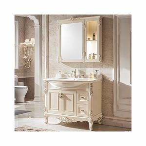 <span class=keywords><strong>Homedee</strong></span> Meuble sous-vasque de salle de bain sur pied en chêne foncé de grande taille du Vietnam - Product Image 1