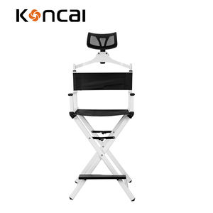 Koncai nhà máy xách tay nylon vải nhôm gấp ghế trang điểm Salon đồ nội thất cắt tóc ghế thương mại đồ nội thất kim loại - Product Image 2