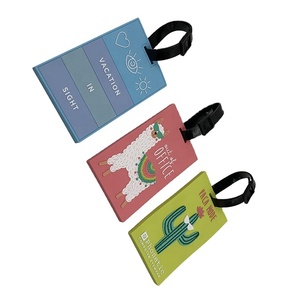 Etiquetas de Equipaje de Cuero PVC con Logotipo Personalizado de Fábrica, Diseño de Letras a la Moda, Venta Directa - Product Image 1