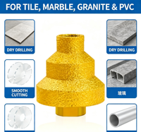 Foret diamanté à pas variable brasé 20/35/50mm, foret de centrage à filetage M14 pour carrelage, marbre, granit, béton, PVC