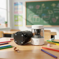 Taille-crayon électrique automatique de haute qualité avec arrêt automatique, 3 options de pointe, alimentation USB, en plastique, pour l'école