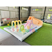 Jeu d'obstacles gonflable Pastel Splash Pad Toddler Water Park à vendre