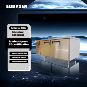 Thương mại worktop Máy làm lạnh tủ lạnh làm mát trực tiếp) Q loạt nhà máy thép không gỉ 1.5*0.8*0.8 (m cung cấp máy nén 6cm